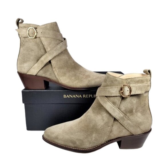 Banana Republic Stella Taupe Suede Boot - Size: 7 - Picture 7 of 10